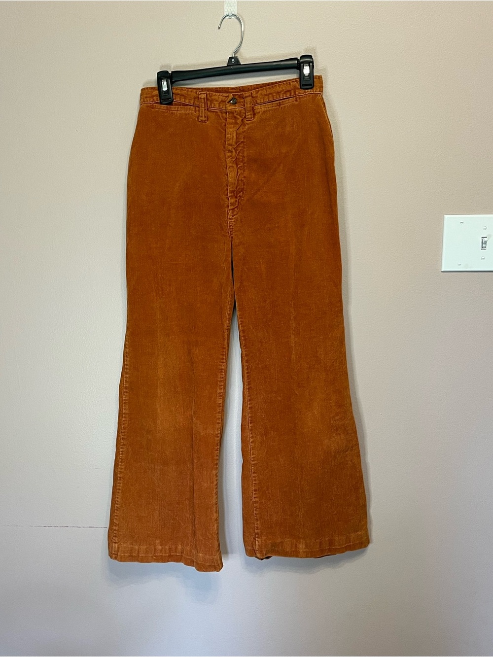 Vintage 1970’s Bell Bottoms Corduroy Pants in Rust from Kmart